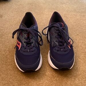 Saucony Navy with Pink Accent Athletic Sneakers